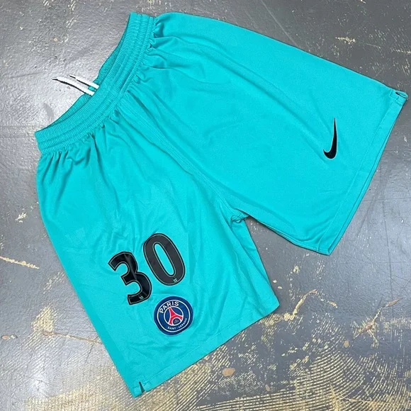 Nike Paris PSG Mens Soccer Shorts 724614-100 Goalie 30 Mint Green France